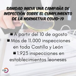 Campaña de inspección en múltiples sectores sobre cumplimiento de la normativa COVID-19